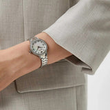 Emporio Armani Cleo Crystals Mother Of Pearl Dial Silver Steel Strap Watch For Women - AR11484