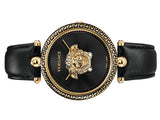 Versace Palazzo Empire Black Dial Black Leather Strap Watch for Women - VCO020017