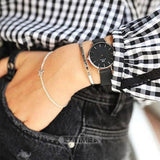 Daniel Wellington Petite Ashfield Black Dial Black Mesh Strap Watch For Women - DW00100246