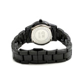 Daniel Wellington Iconic Link Ceramic Black Dial Black Steel Strap Watch For Women - DW00100415