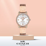 Coach Delancey Silver Dial Rose Gold Steel Strap Watch for Women - 14502355