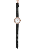 Emporio Armani Rosa Quartz Mother Of Pearl White Dial Black Leather Strap Watch For Women - AR11356