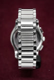 Emporio Armani Valente Chronograph Quartz Black Dial Silver Steel Strap Watch For Men - AR11083