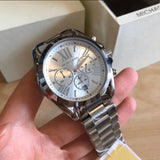 Michael Kors Bradshaw Silver Dial Silver Steel Strap Watch for Men - MK5535