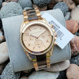 Michael Kors Blair Rose Gold Dial Two Tone Steel Strap Watch For Women - MK5859