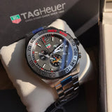 Tag Heuer Formula 1 Chronograph Indy 500 Special Edition Grey Dial Silver Steel Strap Watch for Men - CAZ1016.EB0058