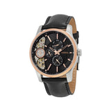 Fossil Twist Multi-Function Chronograph Black Dial Black Leather Strap Watch for Men - ME1099