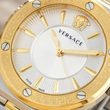 Versace Hellenyium Silver Dial Two Tone Steel Strap Watch for Women - VEVH00620