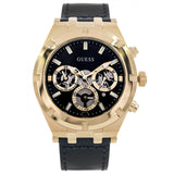 Guess Continental Black Dial Black Rubber Strap Watch for Men - GW0262G2