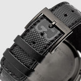 Gucci G Timeless Chronograph Black Dial Black Leather Strap Watch For Men - YA126244