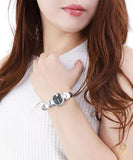 Gucci Guccisima Quartz Black Dial Silver Steel Strap Watch For Women - YA134501
