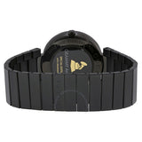 Gucci Interlocking G Quartz Gold Dial Black Steel Strap Watch For Women - YA133314