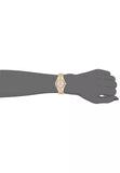 Guess Viva Diamonds White Dial Rose Gold Steel Strap Watch for Women - W0111L3