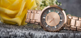 Guess Crystal Clear Rose Gold Dial Rose Gold Steel Strap Watch for Women - GW0470L3