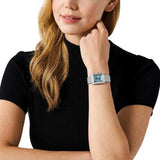 Michael Kors Emery Analog Three Hand Blue Dial Silver Steel Strap Watch for Women - MK4829