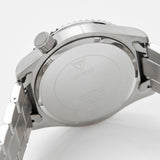 Guess Axle Multifunction Black Dial Silver Steel Strap Watch For Men - GW0488G1
