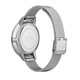 Hugo Boss Symphony Brown Dial Silver Mesh Bracelet Watch for Women - 1502423