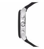 Hugo Boss Velocity Chronograph Black Dial Black Leather Strap Watch for Men - 1513716