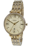 Fossil Jacqueline Gold Dial Gold Steel Strap Watch for Women - ES3547