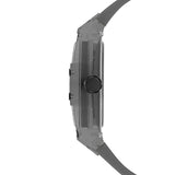 Guess Phoenix Multifunction Black Dial Grey Silicone Strap Watch For Men - GW0203G9