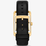 Michael Kors Monroe Three Hand Black Dial Black Leather Strap Watch for Women - MKO1027
