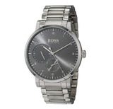 Hugo Boss Oxygen Chronograph Grey Dial Silver Steel Strap Watch for Men - 1513596