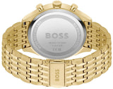 Hugo Boss Gregor Chronograph Grey Dial Gold Steel Strap Watch For Men - 1514051