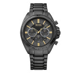 Hugo Boss Driver Chronograph Black Dial Black Steel Strap Watch for Men - 1513277