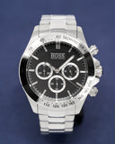 Hugo Boss Ikon Black Dial Silver Steel Strap Watch for Men - 1512965