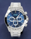 Hugo Boss Ikon Chronograph Blue Dial Silver Steel Strap Watch for Men - 1512963