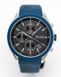 Hugo Boss Velocity Chronograph Black Dial Blue Rubber Strap Watch for Men - 1513717