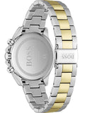 Hugo Boss Novia Chronograph Gold Dial Two Tone Steel Strap Watch for Women - 1502618