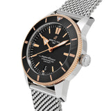 Breitling Superocean Heritage B20 Automatic 44 Black Dial Silver Mesh Bracelet Watch for Men - UB2030121B1A1