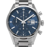 Tag Heuer Carrera Chronograph 41mm Blue Dial Silver Steel Strap Watch for Men - CBK2112.BA0715
