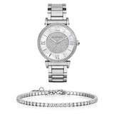 Michael Kors Catlin Silver Dial Silver Steel Strap Watch for Women - MK3355