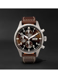 IWC Pilot's Watch Chronograph Edition Brown Dial Brown Leather Strap Watch for Men - IW377713