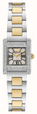 Emporio Armani Genni Crystals Silver Dial Two Tone Steel Strap Watch for Women - AR11704