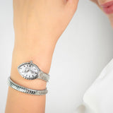 Just Cavalli Unica Silver Dial Silver Steel Strap Watch for Women - JC1L322M0015