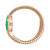 Just Cavalli Enchanting Green Dial Rose Gold Steel Strap Watch for Women - JC1L301M0055
