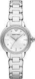 Emporio Armani Mia Mother of Pearl Dial Silver Steel Strap Watch for Women - AR11596