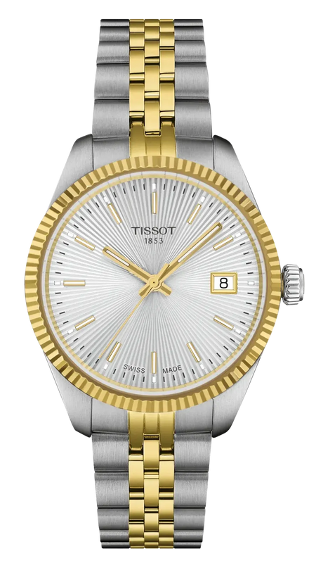 Tissot Ballade Quartz Silver Dial Two Tone Steel Strap Watch for Women - T156.210.22.031.00