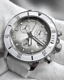 Tissot Seastar 1000 Chronograph Grey Dial White Rubber Strap Watch for Men - T120.217.17.011.00
