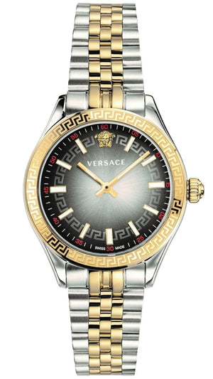 Versace Hellenyium Grey Dial Two Tone Steel Strap Watch for Women - VEHU00520