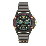 Versace Icon Active Chronograph Black Dial Black Siliconen Strap Unisex Watch - VE8P00224