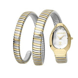 Just Cavalli Glam Evo 4 White Dial Two Tone Steel Strap Watch for Women - JC1L209M0065