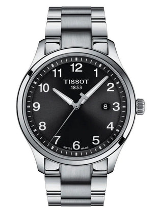 Tissot T-Sport Gent XL Black Dial Silver Steel Strap Watch for Men - T116.410.11.057.00