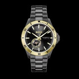 Hugo Boss Troper Chronograph Automatic Black Dial Black Steel Strap Watch for Men - 1514203
