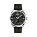 Tissot PR 100 Tour De France Chronograph Black Dial Silver Steel Strap Watch for Men - T150.417.11.051.00