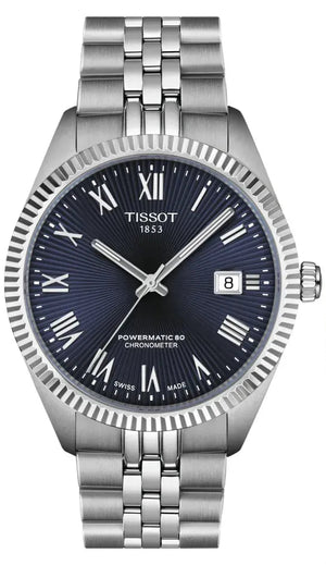 Tissot Ballade Powermatic 80 COSC Blue Dial Silver Steel Strap Watch for Men - T156.408.11.043.00