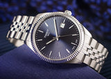 Tissot Ballade Quartz Blue Dial Silver Steel Strap Watch for Men - T156.410.11.041.00